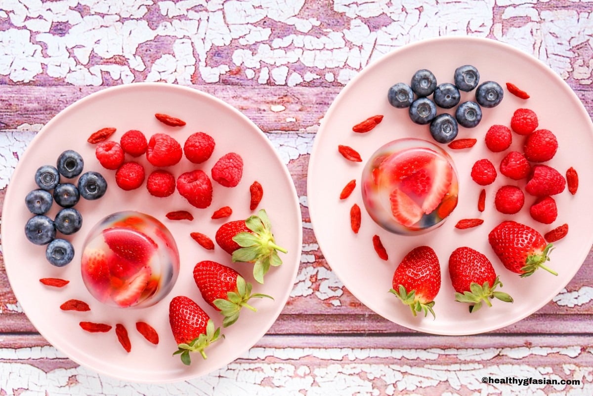 Coconut Water and Mixed Berries Jelly Gluten Free
