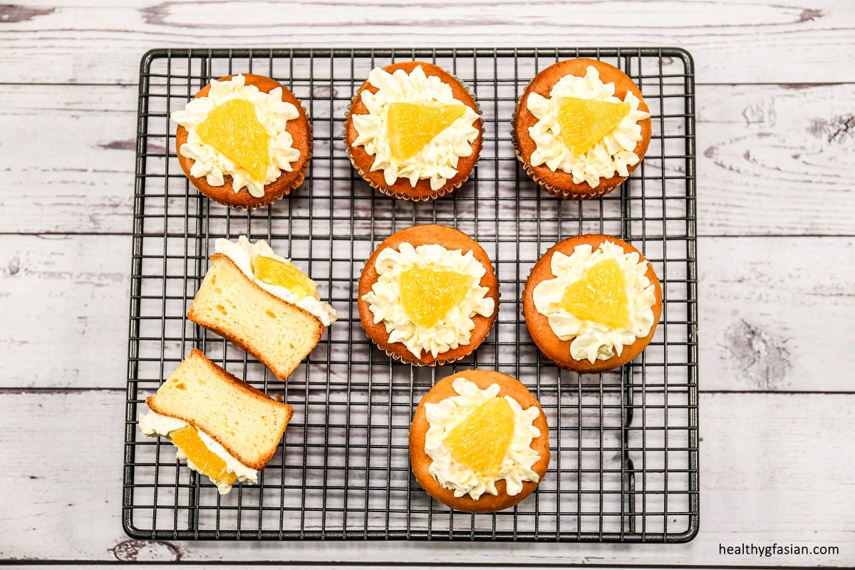 Orange Chiffon Cupcakes Gluten Free
