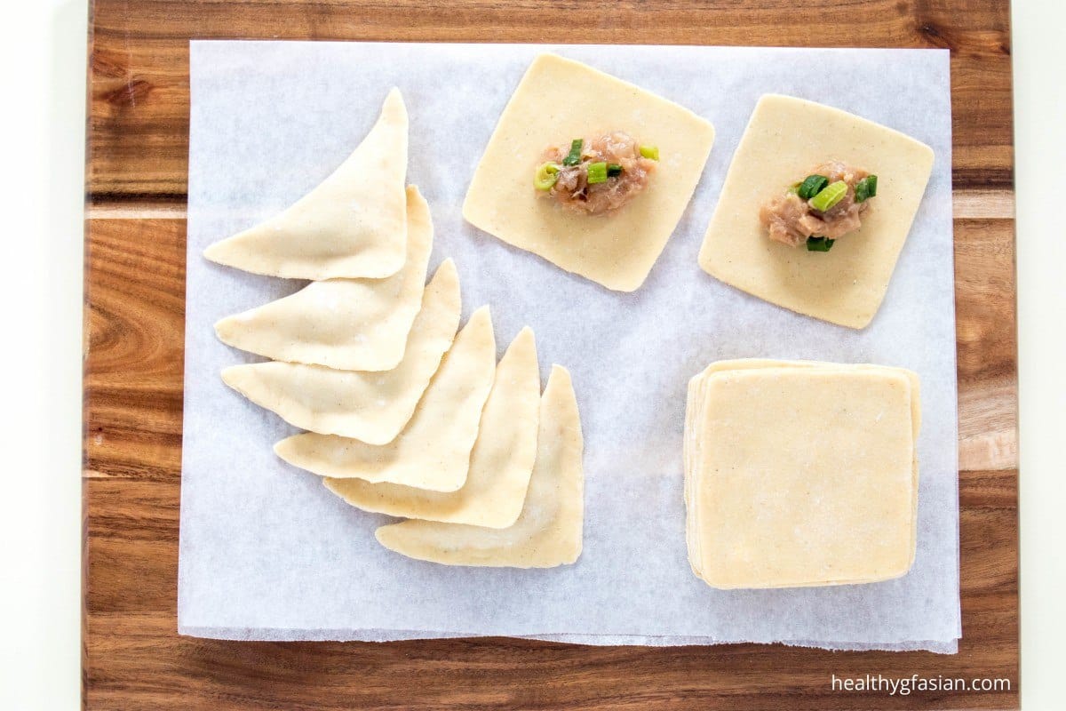Homemade Gluten Free Wonton Wrappers